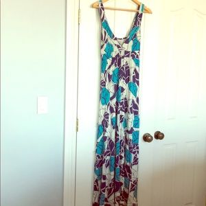 Aqua maxi dress